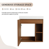 20'' Floating Wall-Mounted Bathroom Vanity with White Resin Sink & Soft-Close Cabinet Door W999P143199