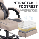 Gaming Chair with Massage,Ergonomic PC Gaming Chair with Footrest Comfortable Headrest and Lumbar W2367P288667