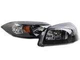 Headlights Headlamps for 2007-2010 Pontiac G5 Black Left Right GM2502251 43011290