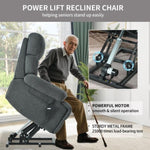 ZUN Oversized Power Lift Recliner Chair for Elderly, Electric Fabric Recliner Chair for Seniors, Home W1028P261272