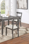 ZUN Classic Stylish Gray Natural Finish 5pc Dining Set Kitchen Dinette Wooden Top Table and Chairs B011P149000