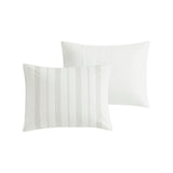 6 Piece Cotton Jacquard Oversized Comforter Set White/Grey King B035128775