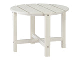 46*46*46cm Single Layer Round HDPE Side Table White 64319396