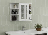 Bathroom Medicine Cabinet with Mirror, Wall Mounted Bathroom Cabinet with Mirror Door, 6 Open 89992700