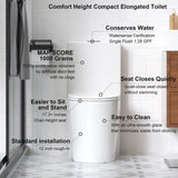 1.1/1.6 GPF Dual Flush One-Piece Toilet, Button on Tank top S-trap 12 inches, Elongated Bowl with W3192P272957