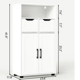 Farmhouse Storage Cabinet ,Versatile Double-Door Storage Cabinet with Adjustable Shelves - Perfect 68508936
