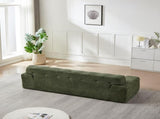 87.4-inch Cloud Series Minimalist Button-Tufted Square Arm Three-Seater Sofa, Chenille Sofa, W3505P383949