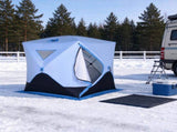 4-Person Pop-Up Ice Fishing Shelter, Insulated Ice Shanty Tent with 2 Doors & Carry Bag 83919811