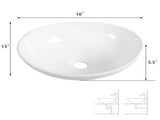 Bathroom ceramic sink oval 16 "x 13" x 5.5 " 12056996