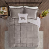 Full/Queen Plush to Sherpa Down Alternative Comforter Set B035100468