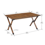 1-piece Folding Outdoor Table,Lightweight Aluminum Roll-up Rectangular Table for indoor, Outdoor W24183624