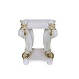 ZUN ACME Vendome Side Table, Antique Pearl Finish LV01527