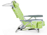 1 PCS Aluminum Beach Chair, 8.5 Inch Seat Height Yellow Tribal Pattern, Adjustable Folding Chair 24798365