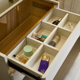 3 in 1 Vanity Desk, Flip Top Vanity Set with Mirror and 3 Drawer, Small Makeup Vanity Table with T3685P338704