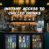 ORIKOOL Beverage Refrigerators Cooler 53 inch 3 Glass Door Back Bar, 480 Cans Commercial Display Bar W2095P162741