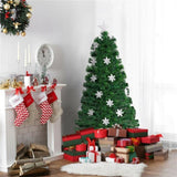 ZUN 4 Feet LED Christmas Tree with Snowflakes 40648688