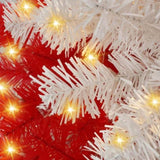 ZUN 6ft Artificial Christmas with 300 LED Lights and 900 Bendable Branches, Candy Cane Christmas 86331544