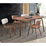 Walnut Side Chair with Tapered Leg B062P209232