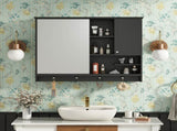 36 Inch Wall Mounted Medicine Cabinet, Bathroom Storage Cabinet with Mirror Door and Adjustabl N710P254924B