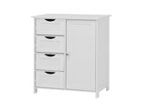 White Bathroom Storage Cabinet, Floor Cabinet with Adjustable Shelf and Drawers W40914883