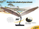 Cantilever Patio Umbrella 11ft Offset Cantilever Patio Umbrella With Base Included Large Round 34968916