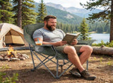 Green Heavy-Duty Folding Camping Chair, PVC Coated 600D Oxford Fabric, X-Shaped Metal Frame & 56523874