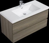 42" Floating Bathroom Vanity with Sink, Modern Wall-Mounted Bathroom Storage Vanity Cabinet with W1573P152701