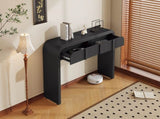 TREXM Modern Console Table with 2 Storage Drawers, Fluted Entryway Table with Rounded Silhouette for N715P196580B