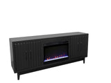 Radiance 75 inch Fireplace TV Stand, for TVs up to 85 inches, Black Finish B108P345210