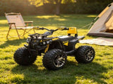 Yellow 12V Kids Electric ATV Recharging Ride-on Quad with Realistic Headlights & Wide Traction 24554687