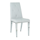 Modern simple light luxury dining Light grey Family bedroom stool back PU electroplated W210P196489