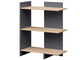 Oak 3-Tier Wooden Bookshelf, Engineered Board 66LBS Per Shelf Anti-Toppling Kit Included 13302808