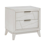 ZUN Antique White Finish Nightstand with Drawers Modern Bedroom Furniture 1pc B011P286903