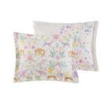 ZUN Full/Queen Floral Reversible Cotton Duvet Cover Set with Throw Pillow B035P217814