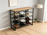 5-Tier Shoe Rack, Metal Steel, 15 Pairs of Shoes, Multi-Functional 51358641