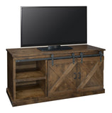 ZUN 66 inch TV Stand Console for TVs up to 80 inches, No Assembly Required, Aged Whiskey Finish B108P160156