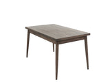 Contemporary Walnut Finish 1pc Dining Table Only Solid wood Rectangle Table Melamine MDF Dining Room B011P203548