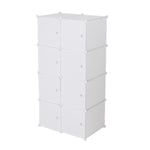 ZUN 8 Cube Organizer Stackable Plastic Cube Storage Shelves Design Multifunctional Modular Closet 74329266