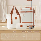 Hardshell Luggage Sets 3 Piece Carry-on Suitcase Double Spinner Wheels with TSA Lock for Men Women, N730P167694