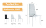 ZUN Grid armless high backrest dining chair, 6-piece set, office chair. Suitable for restaurants, living W1151107277