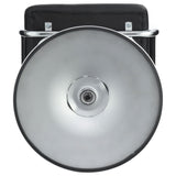 Black and Chrome Adjustable Bar Stool with Arms B062P145662