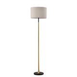 ZUN Floor Lamp Living Room with Beige Lampshade, Standing Lamp Tall Industrial Floor Lamp Reading W1592P188560