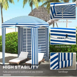 ZUN Outdoor Umbrella-Blue White （Prohibited by WalMart） 99918300