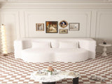 Modern Floor Sofa with 2 Pillows,Convertible Teddy Fabric Foam-Filled Sleeper Sofa Bed,15" Full Size 69042195