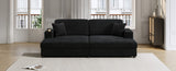 86.5" Oversized Loveseat Chaise Lounge Sectional Sofa Bed Corduroy Sleeper Sofa with USB Ports , N719P232602B