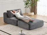 Modern Memory Foam Compressed Sofa,Single Chaise Longue for Living Room,Pet-Friendly Cloud Modular 97676888