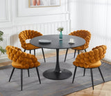 47.2INCH TULIP ROUND DINING TABLE,OFFICE TABLE,COFFEE TABLE,120X120X74CM,BLACK W234P281546