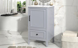 ZUN 20" Bathroom Vanity with Sink, Bathroom Cabinet with A Door, Door Shelf Storage and Adiustable Foot N759P207690E