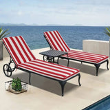 ZUN 2PCS Set Outdoor Lounge Chair Cushion Replacement Patio Funiture Seat Cushion Chaise Lounge W2911P203974