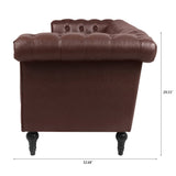 83.66 Inch Width Traditional Square Arm removable cushion 3 seater Sofa W68042995